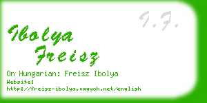 ibolya freisz business card